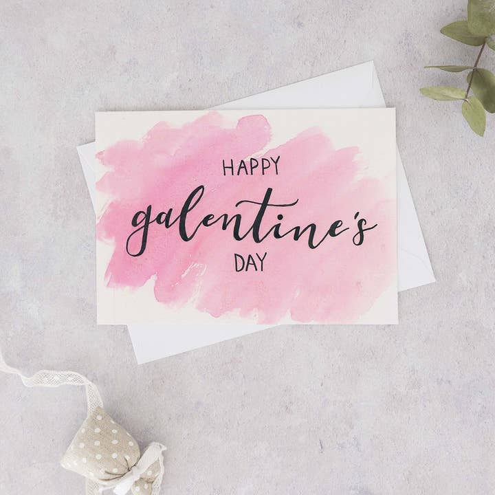 Happy Galentine's Day Card for wholesale by Wild Juniper Art Studio