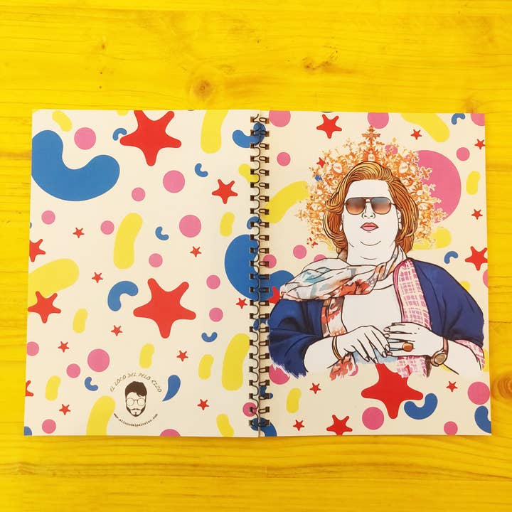El loco del Pelo Rizo - Wholesale Notebook - Paquita Salas Santa Notebook2