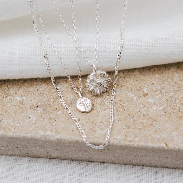 Eco 'Petite Wildflower' Necklace for wholesale by Imogen Rose Jewellery