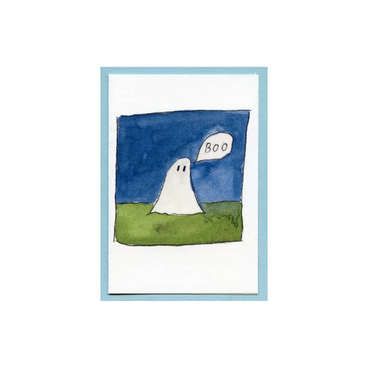 Carte de boîtier Scary Ghost pour la vente par Zucchini Fish