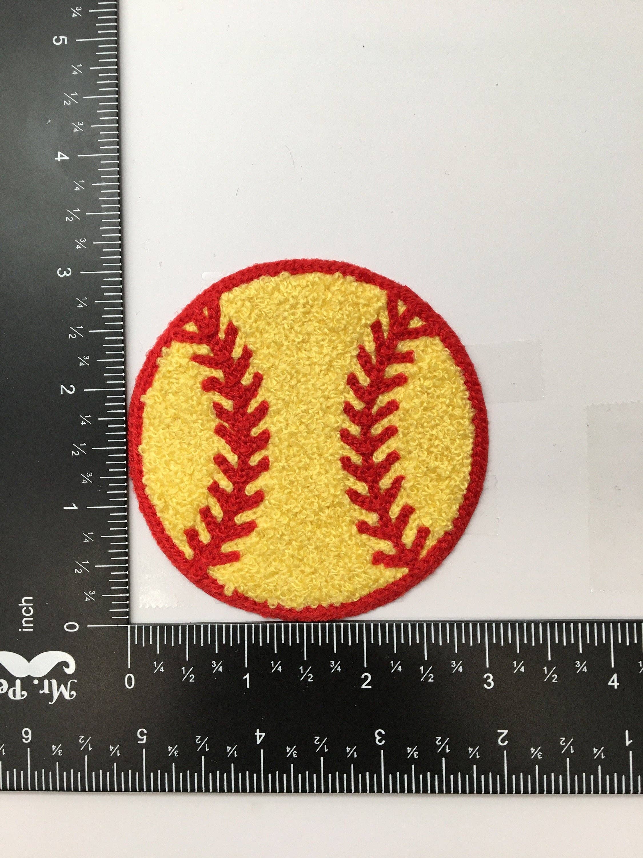 Wholesale Applique - Wholesale Patch - 3" Chenille Baseball or Softball, Letterman Iron on Patch3