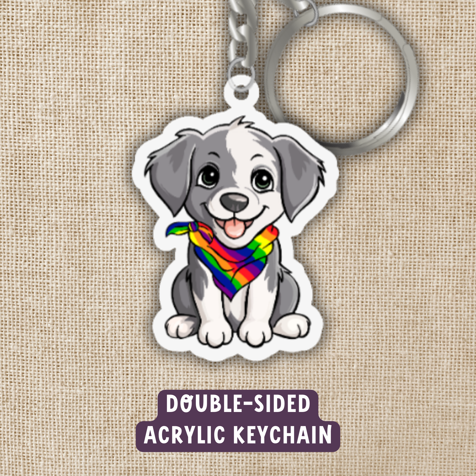 Kingdom of Threads – wholesale Keychain – Unisex – Pride Puppy Keychain0