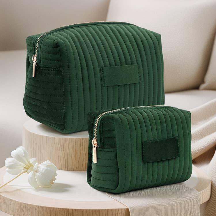 Crave by FW - Vendita all'ingrosso Borsa per trucchi/cosmetici - Borsa cosmetica in velluto organizer da viaggio per trucchi4