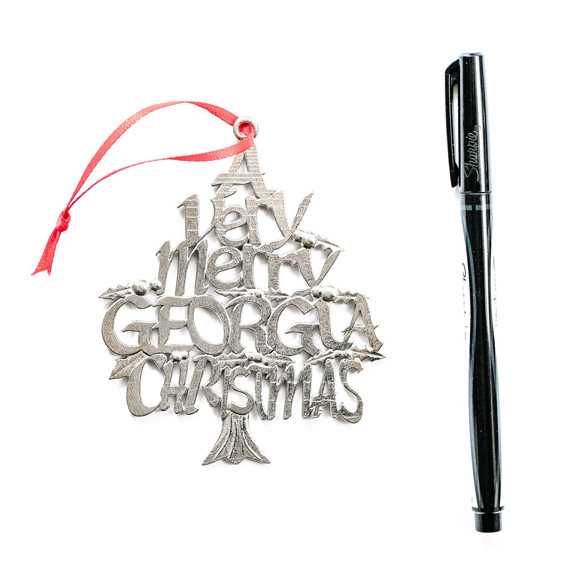 House of Morgan Pewter - Wholesale Ornament - Merry Georgia Christmas Ornament - Georgia Gifts3