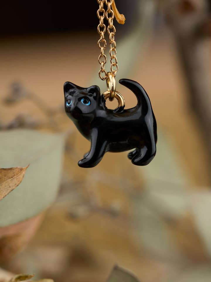 Tiny Rufio Cat Necklace for wholesale by Peter and June