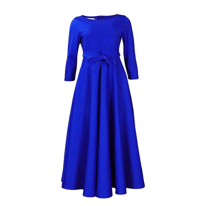 ACCITY - Wholesale Dress - Women's - FASHIONABLE AND ELEGANT LACE-UP PLUS SIZE DRESS_CWDMD3654