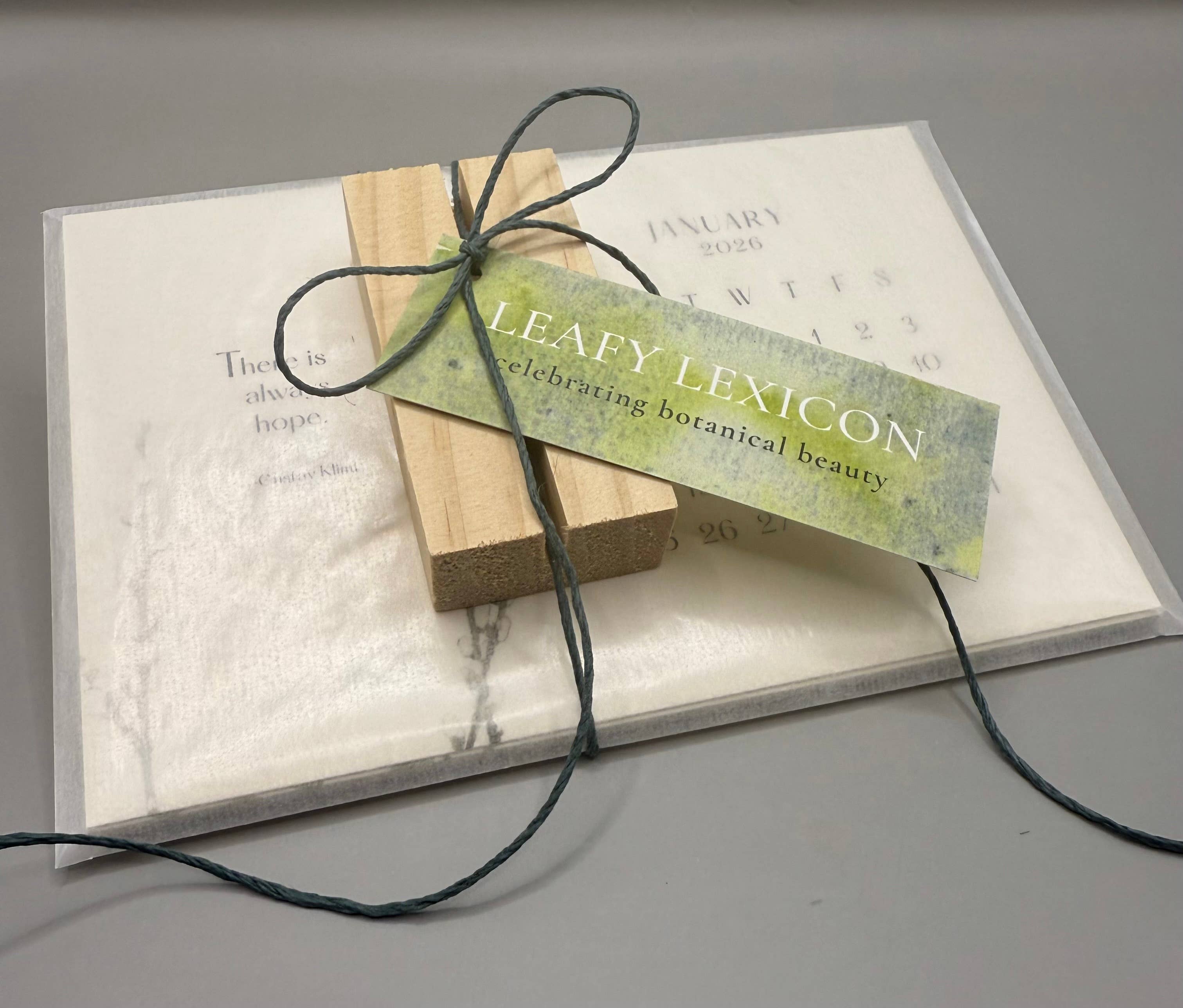 Leafy Lexicon - Wholesale Calendar - Little desktop calendar (with wooden display stand)1