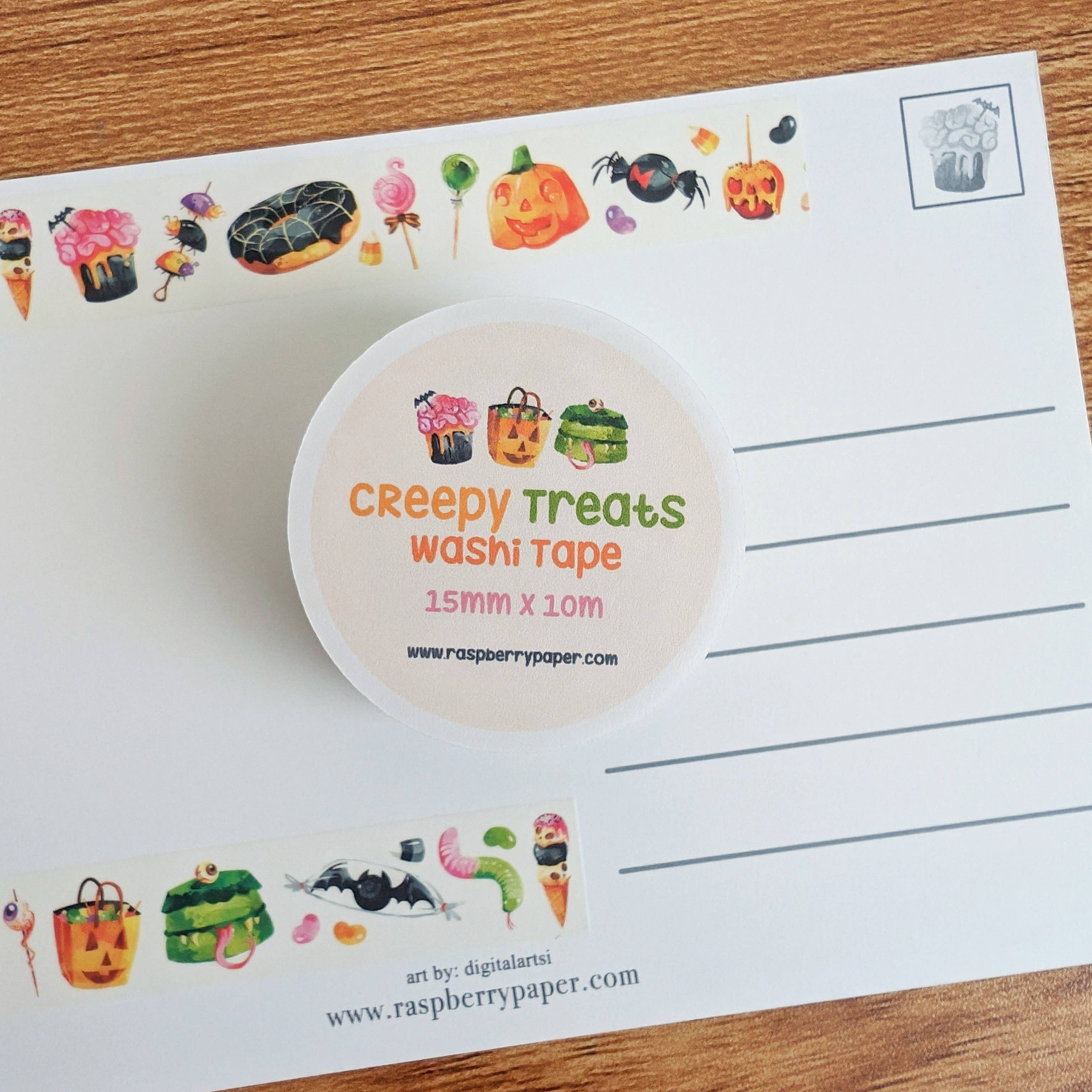 Raspberry Paper - Wholesale Washi Tape - Creepy Treats Washi Tape1