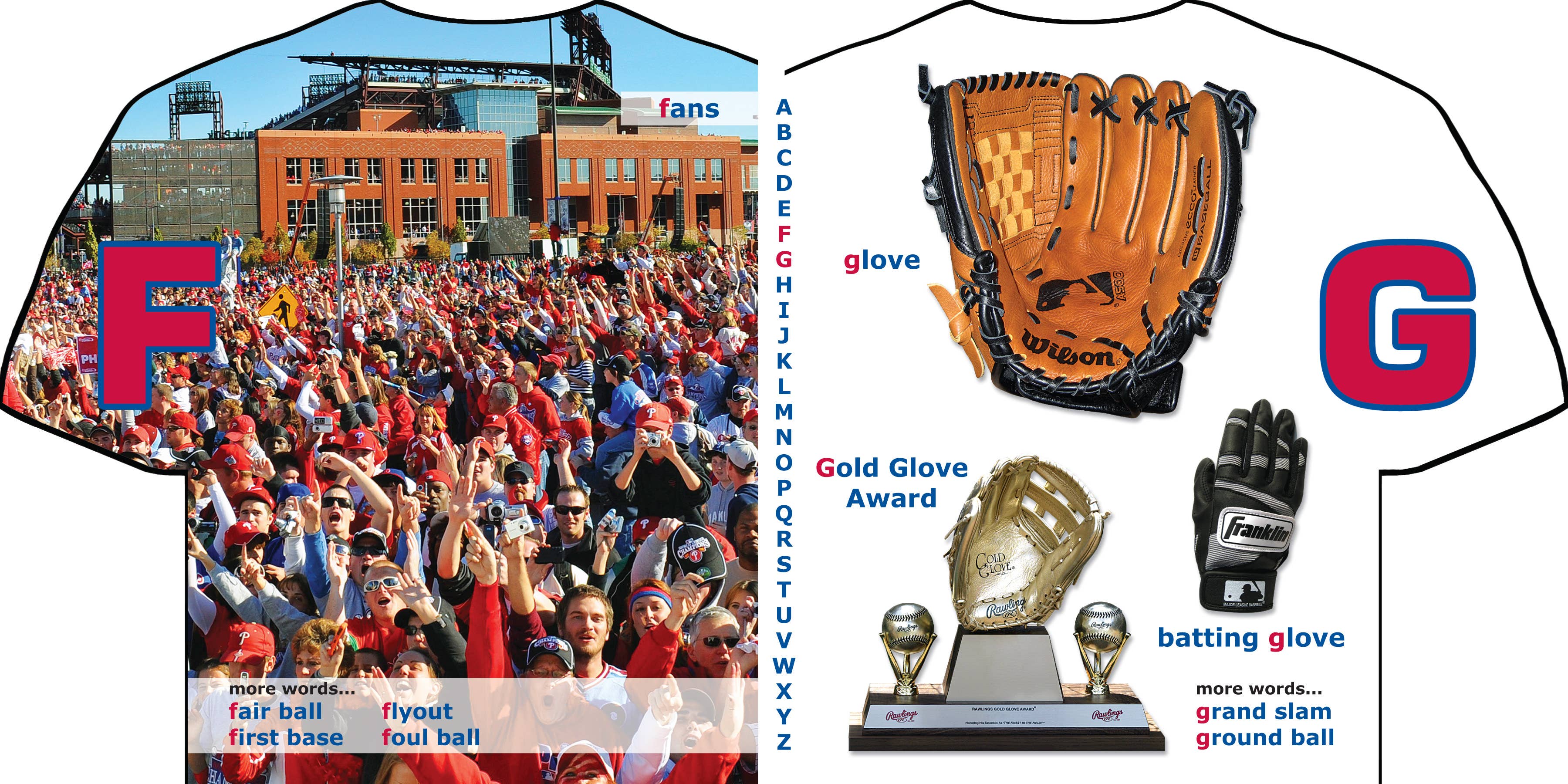 Michaelson Entertainment-Childrens Sports Board Books & Toys - Wholesale Baby & Toddler Book (0-2) - Philadelphia Phillies ABC1