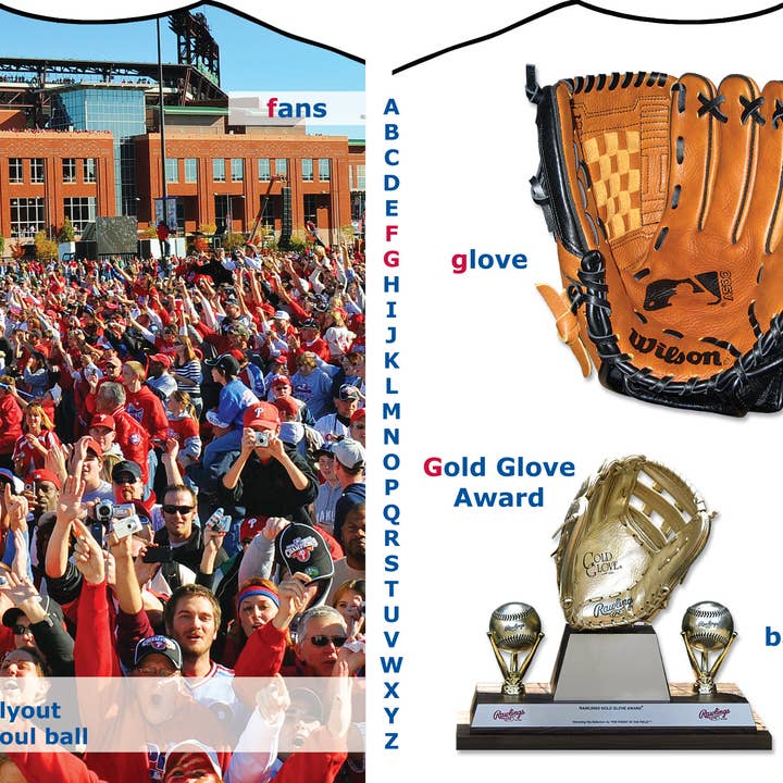 Michaelson Entertainment-Childrens Sports Board Books & Toys - Wholesale Baby & Toddler Book (0-2) - Philadelphia Phillies ABC1