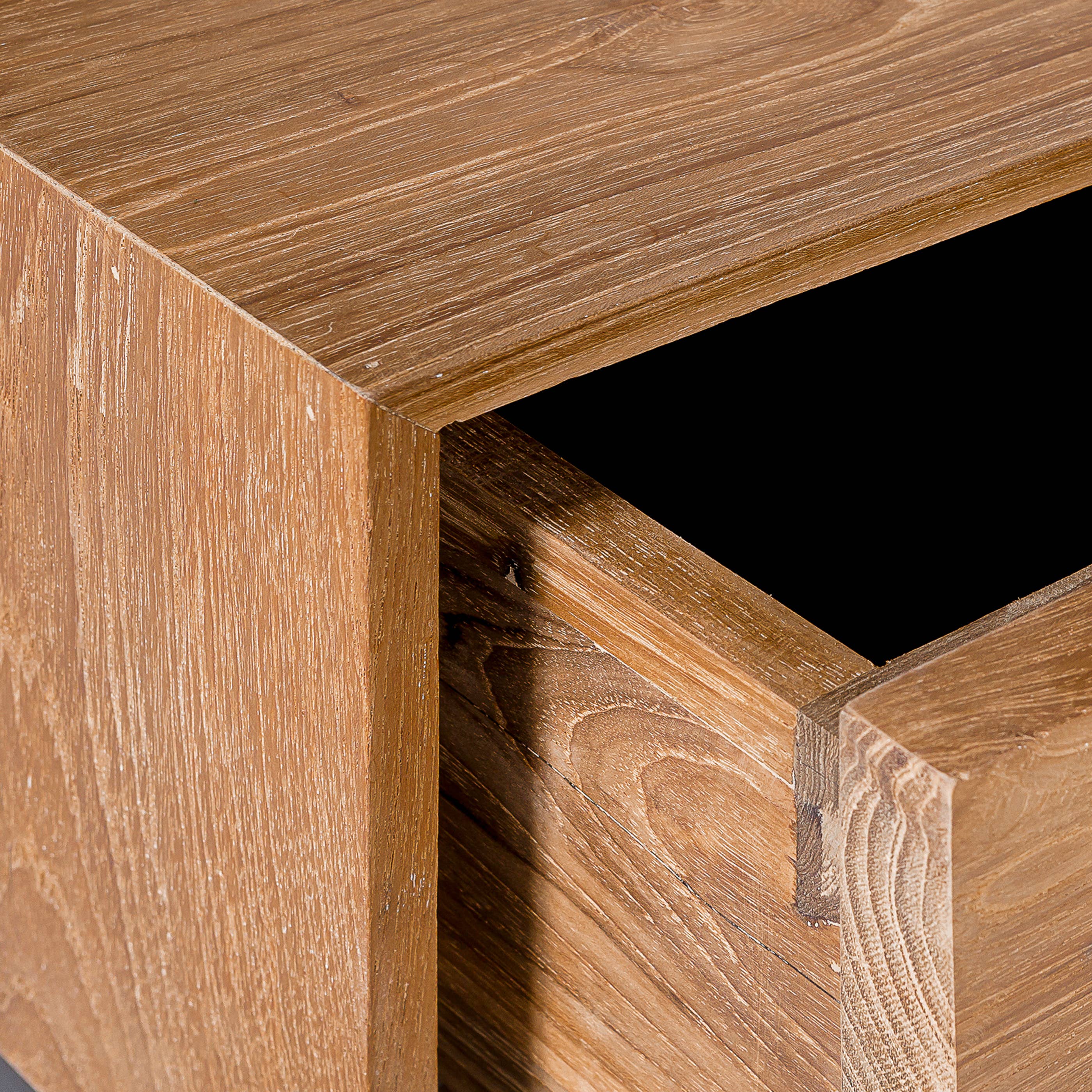 Dareels - Vendita all'ingrosso Consolle - Mobile TV ONETWO in teak riciclato e struttura in ferro nero4