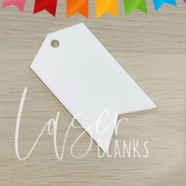 Laser Blanks - Wholesale Gift tag - Flag Tag