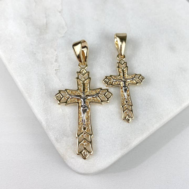 Luxus Accessories - Wholesale Individual Charm/Pendant - 18k Gold Filled Cross Crucifix Pendants5