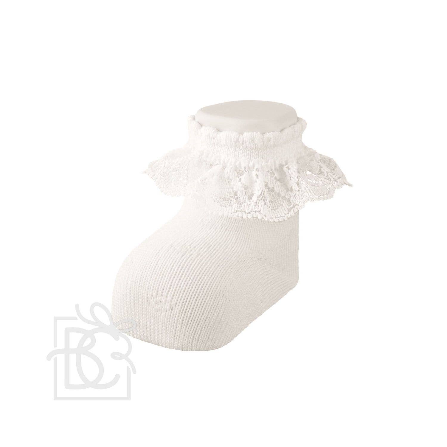 Carlomagno - Wholesale Socks - Baby - Scottish Yarn Lace Newborn Sock1