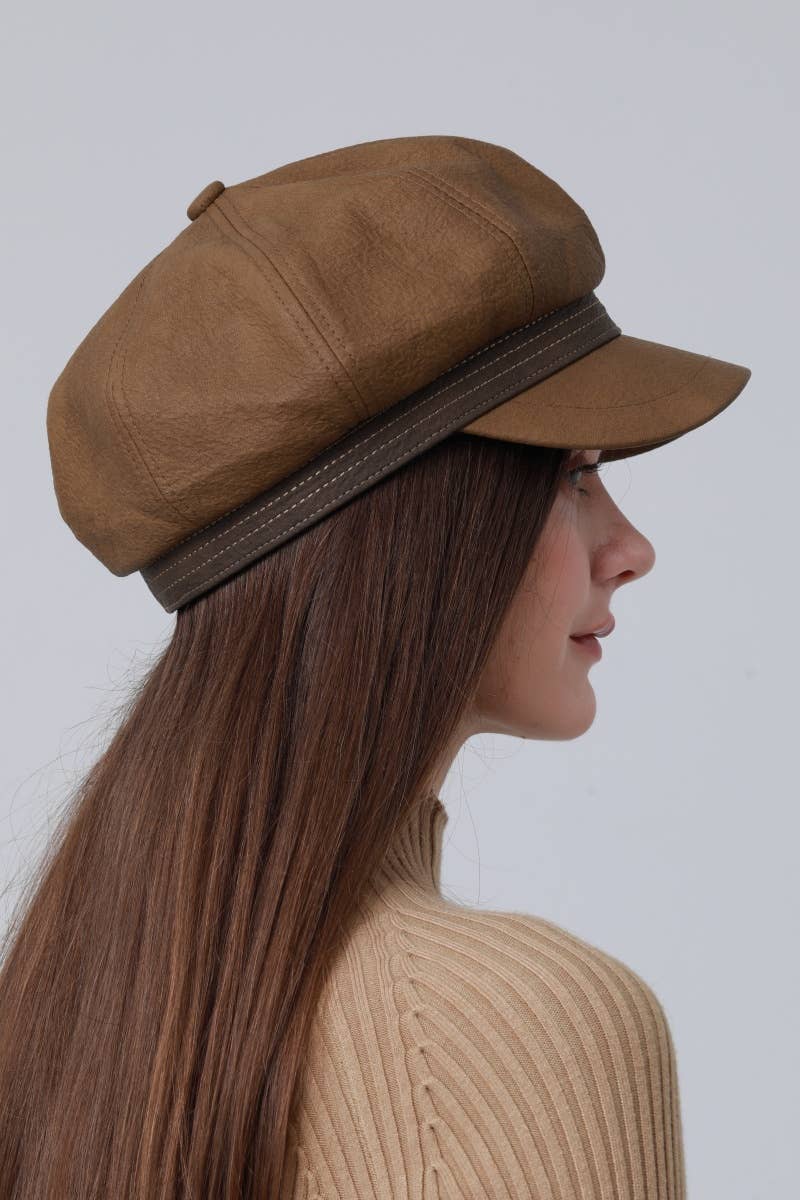 Leto Accessories - Wholesale Newsboy/Schoolboy Hat - Women's - Classic Military Officer Cap – Vintage Lieutenant Hat2