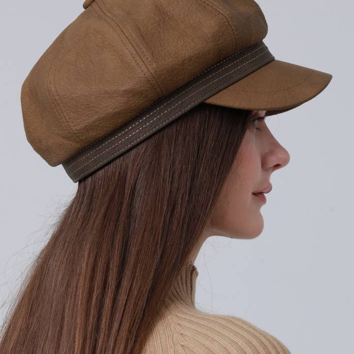 Leto Accessories - Wholesale Newsboy/Schoolboy Hat - Women's - Classic Military Officer Cap – Vintage Lieutenant Hat2