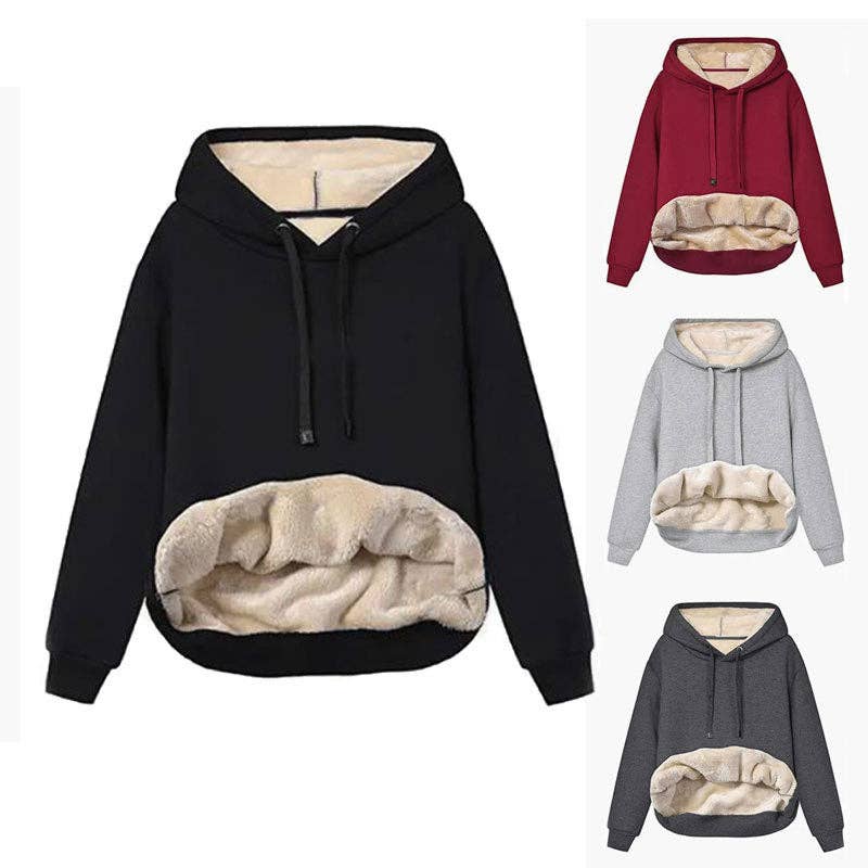Marayn - Wholesale Jacket - Women's - Cozy Winter Lambswool Hooded Fleece Jacket for Women10