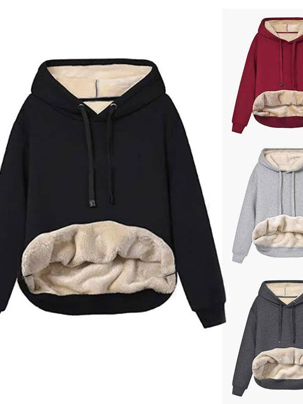 Marayn - Wholesale Jacket - Women's - Cozy Winter Lambswool Hooded Fleece Jacket for Women10