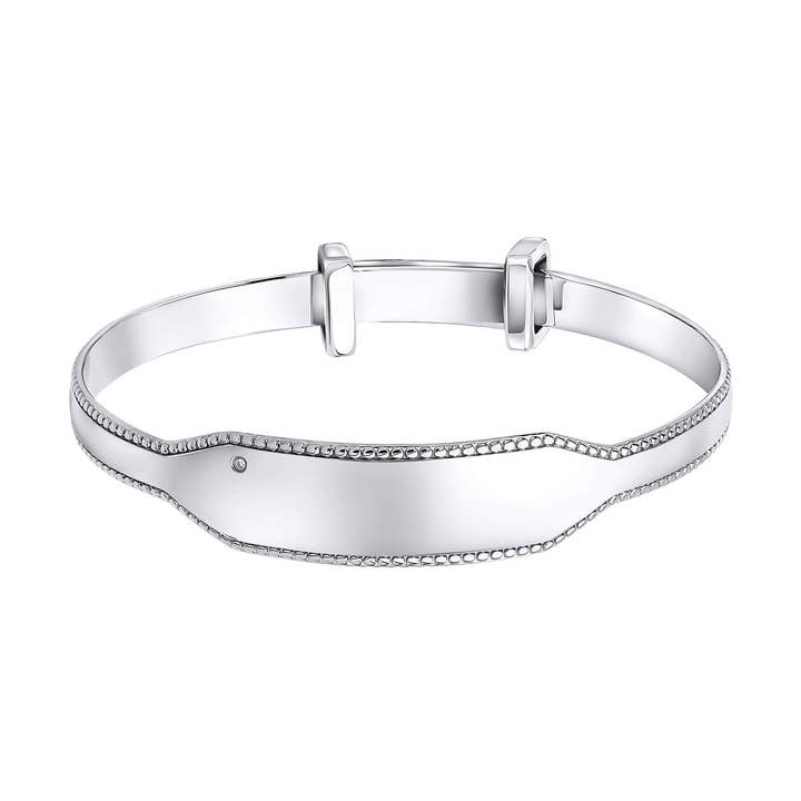 Pulseira de expansão pequena Millegrain Edge com diamante por atacado de Gecko Jewellery