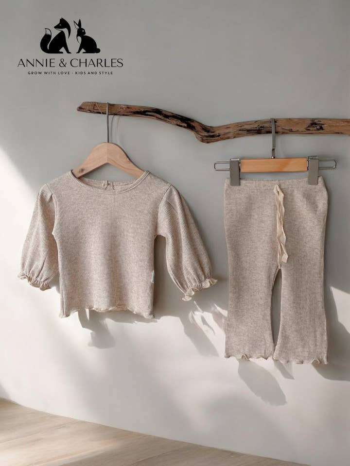 Annie & Charles - Vente Ensemble haut et pantalon – enfant - Ensemble enfant en coton « waffle » Annie & Charles®2