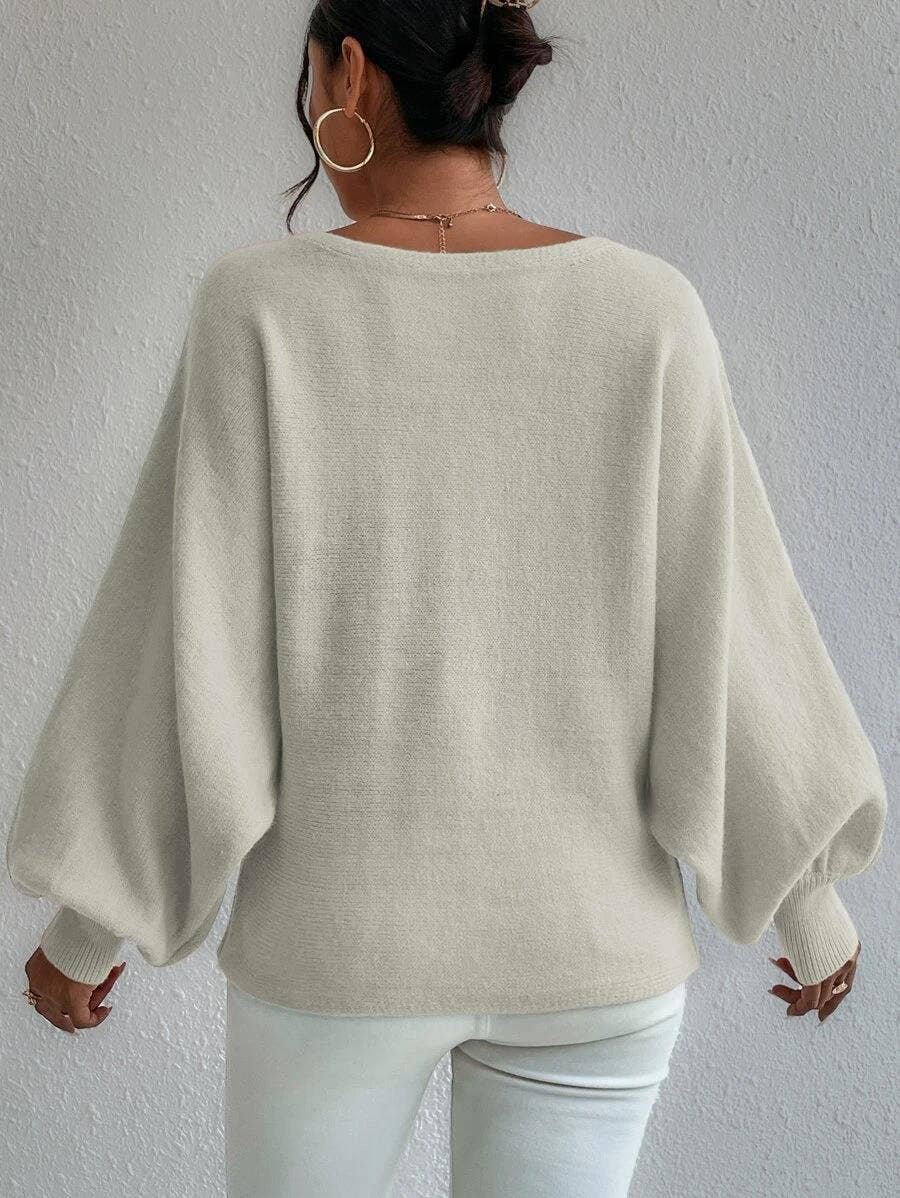 HIDDENBRAND - Wholesale Knit Sweater - Women's - Balloon Sleeve Design Sweater14