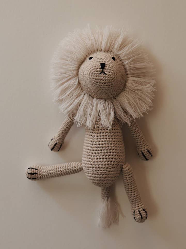 Lennon the Lion | Knit Doll for wholesale by Forever French Baby