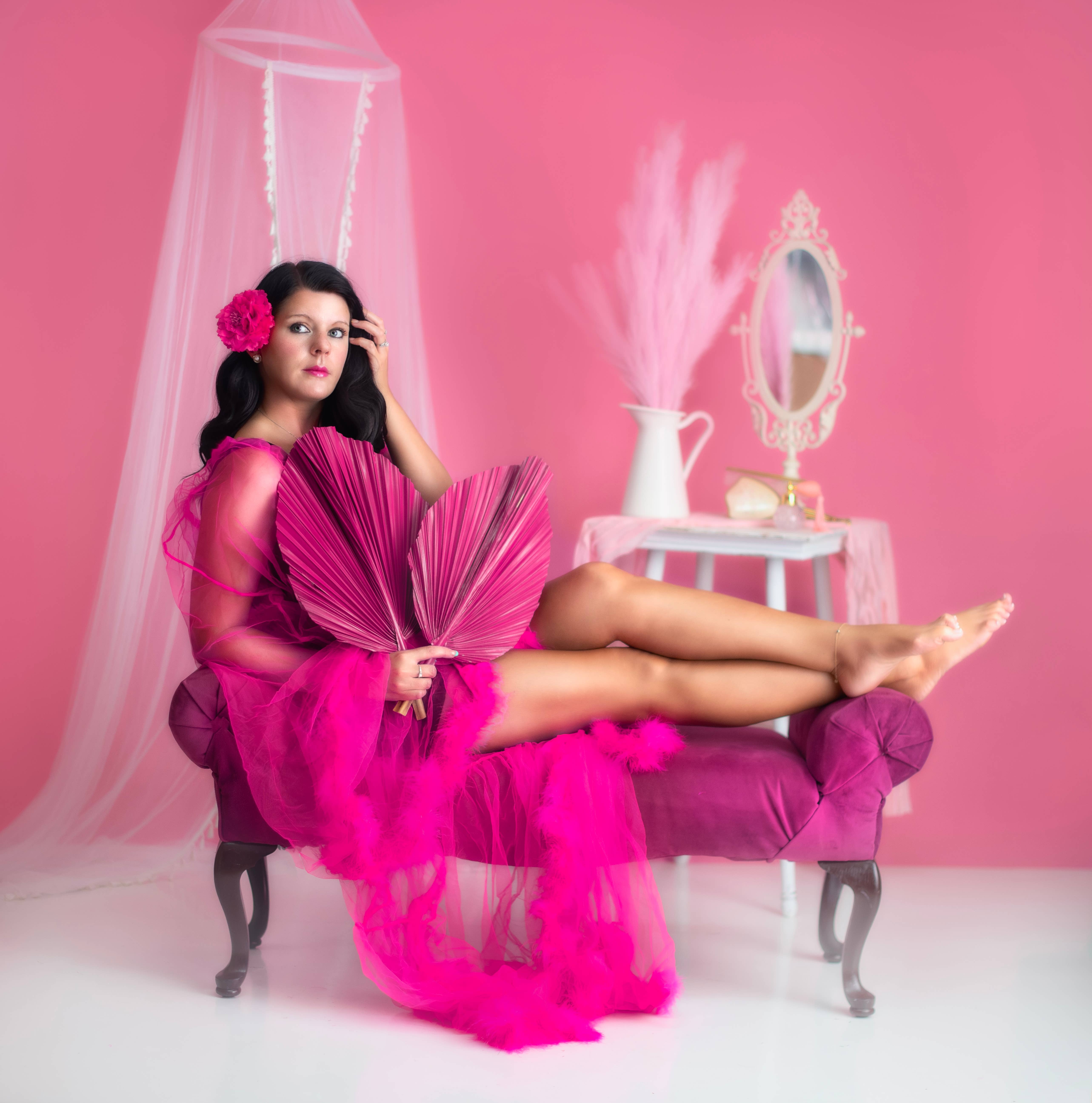 The Blooming Palm - Wholesale Retailer Sample - Home Decor - 14" PINK SunDried Painted Palm Leaf Decor, SAME DAY SHP  16