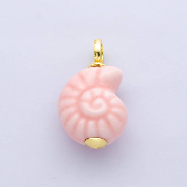 Aim Eternal - Wholesale Individual charm/pendant - 24K Gold Filled Nature Floral Mushroom Pet Sea Sell Ceramic Drop Charm19