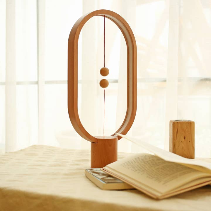 Allocacoc DesignNest - Wholesale Accent/Desk Lamp - Heng Balance Lamp Ellipse Mini USB-C; Portable; LIGHT WOOD 10