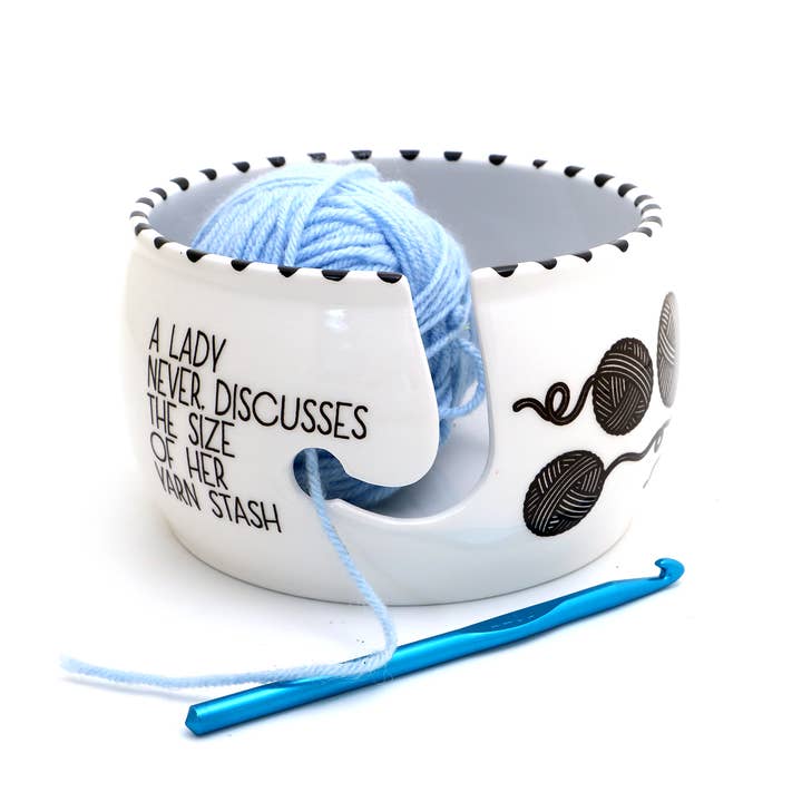 Cuenco de hilo, tamaño de alijo, Yarnaholic para venta al por mayor de Lenny Mud