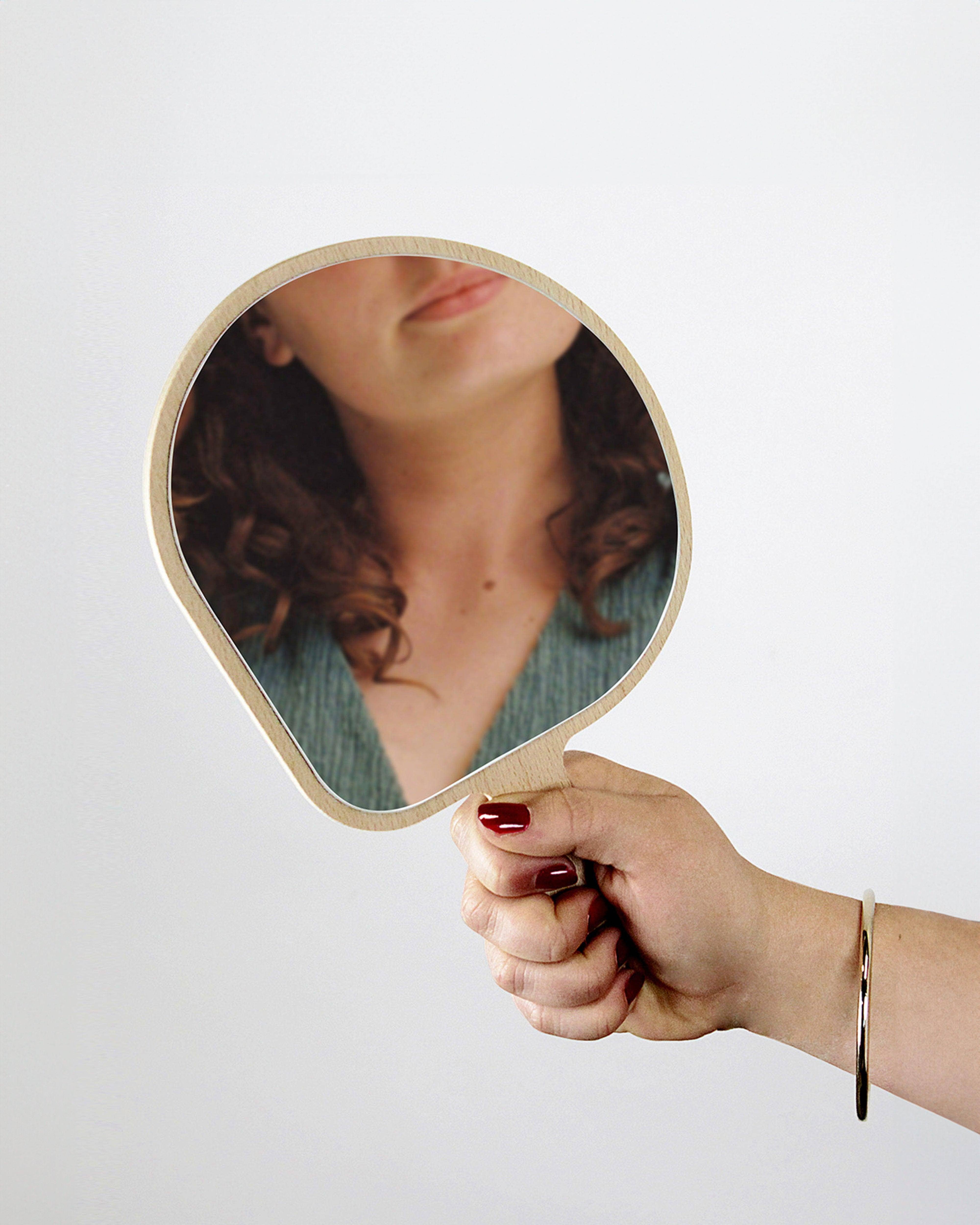 Reine Mère - Wholesale Sieradenschaaltje - Kagami - Spiegel om neer te zetten met opbergruimte in beukenhout1