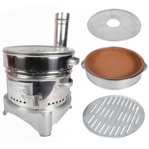 Hakan - Wholesale Outdoor Grill Tools - Portable Guvec Mangal Soba Clay Grill Barbecue Stove 15 in 2