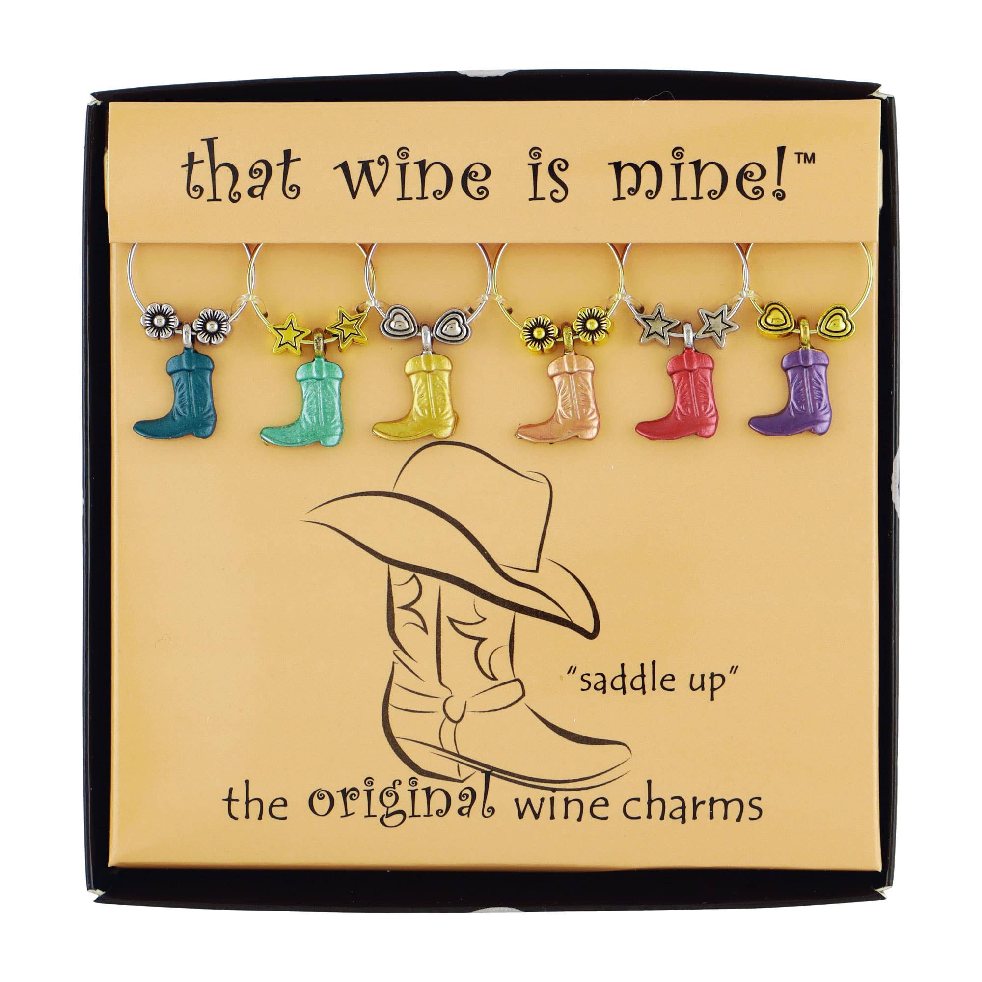 Supreme Housewares - Wholesale Wine Charm - 6-Piece Boot Painted Wine Charms0