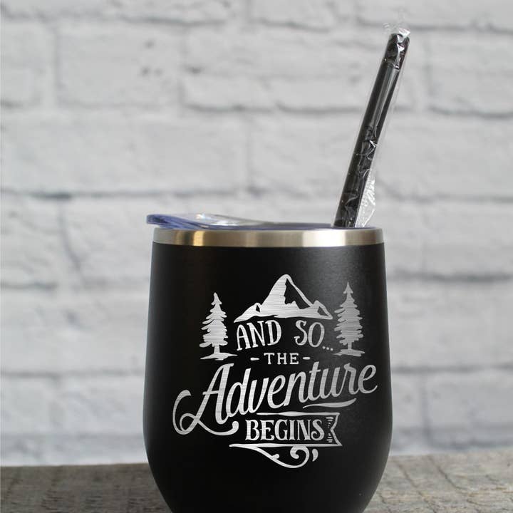 Katie & Company - Wholesale Insulated Mug/Tumbler - And So...the Adventure Begins Mountain Drinkware2