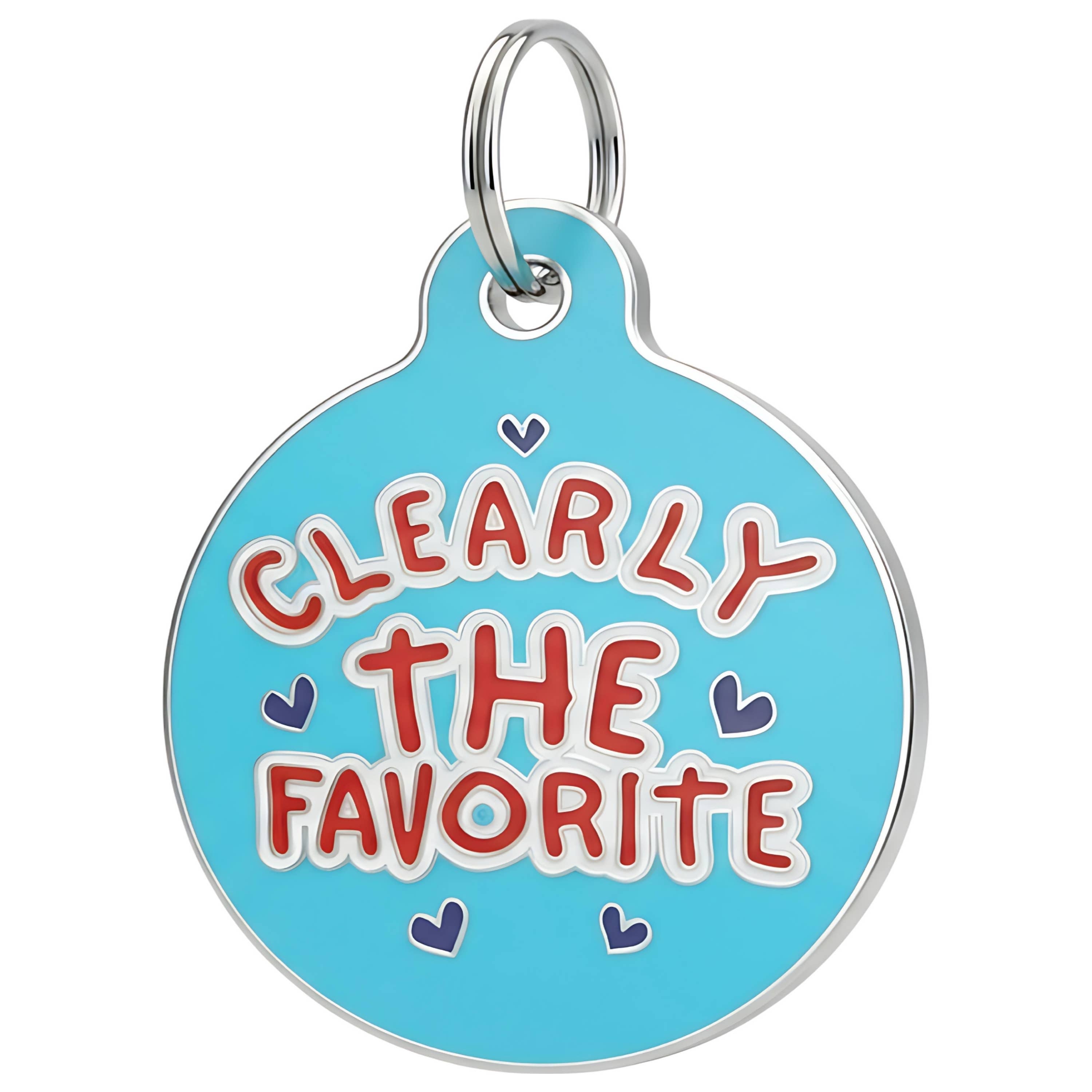 Bad Tags – wholesale Pet identification tag – Cat/dog – Enamel Dog Tag with Scannable ID - Clearly the Fave *Blue0