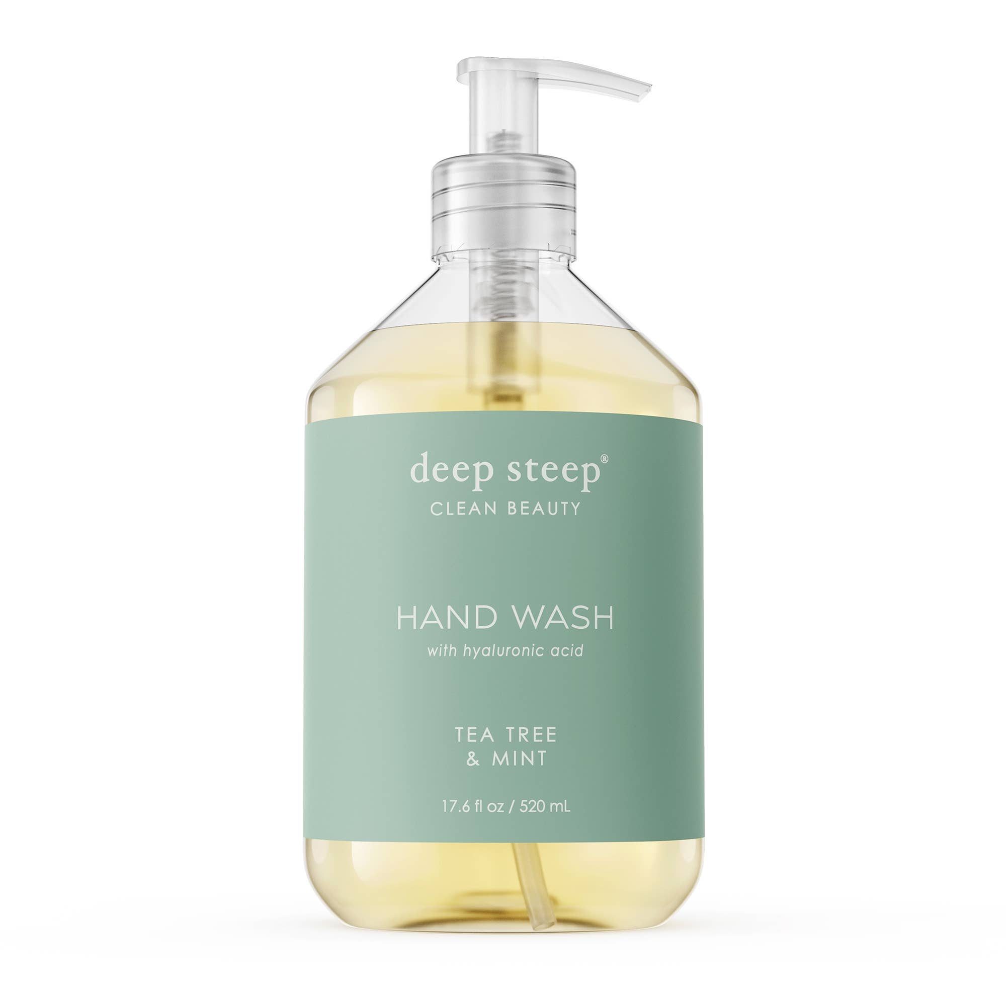 Deep Steep Clean Beauty - Wholesale Hand Soap/Wash - Argan Oil Liquid Hand Wash - Tea Tree Mint 17.6oz0