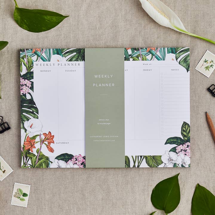 Catherine Lewis Design - Wholesale Planner - Palm House Tropics - A4 Weekly Planner0