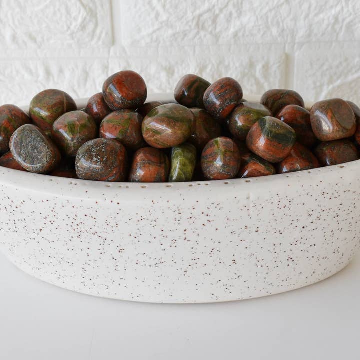 Soothing Crystals - Vendita all'ingrosso Pietra/cristallo spirituale - 100g Pietre Levigate | Unakite | Cristalli di Guarigione Pietre1