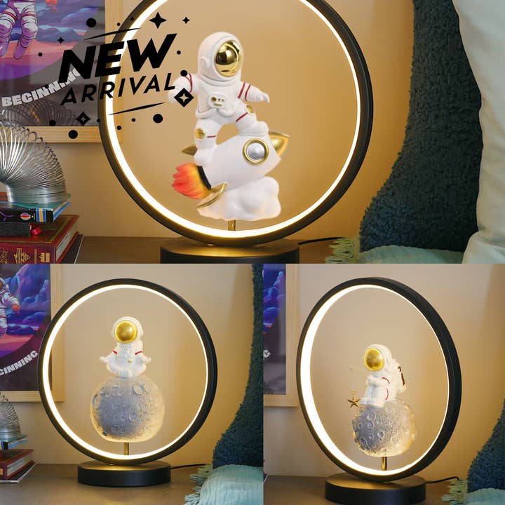 Steepletone UK Ltd – Großhandel Akzent-/Schreibtischleuchte – ASTRO LIGHTS - Astronaut Nachttischleuchten