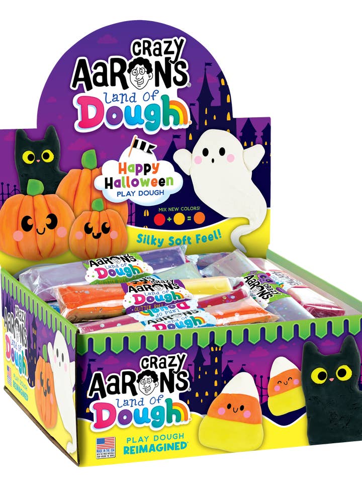 Land of Dough 2024 Halloween 36 Count Glitter Roll Asst for wholesale by Crazy Aaron's