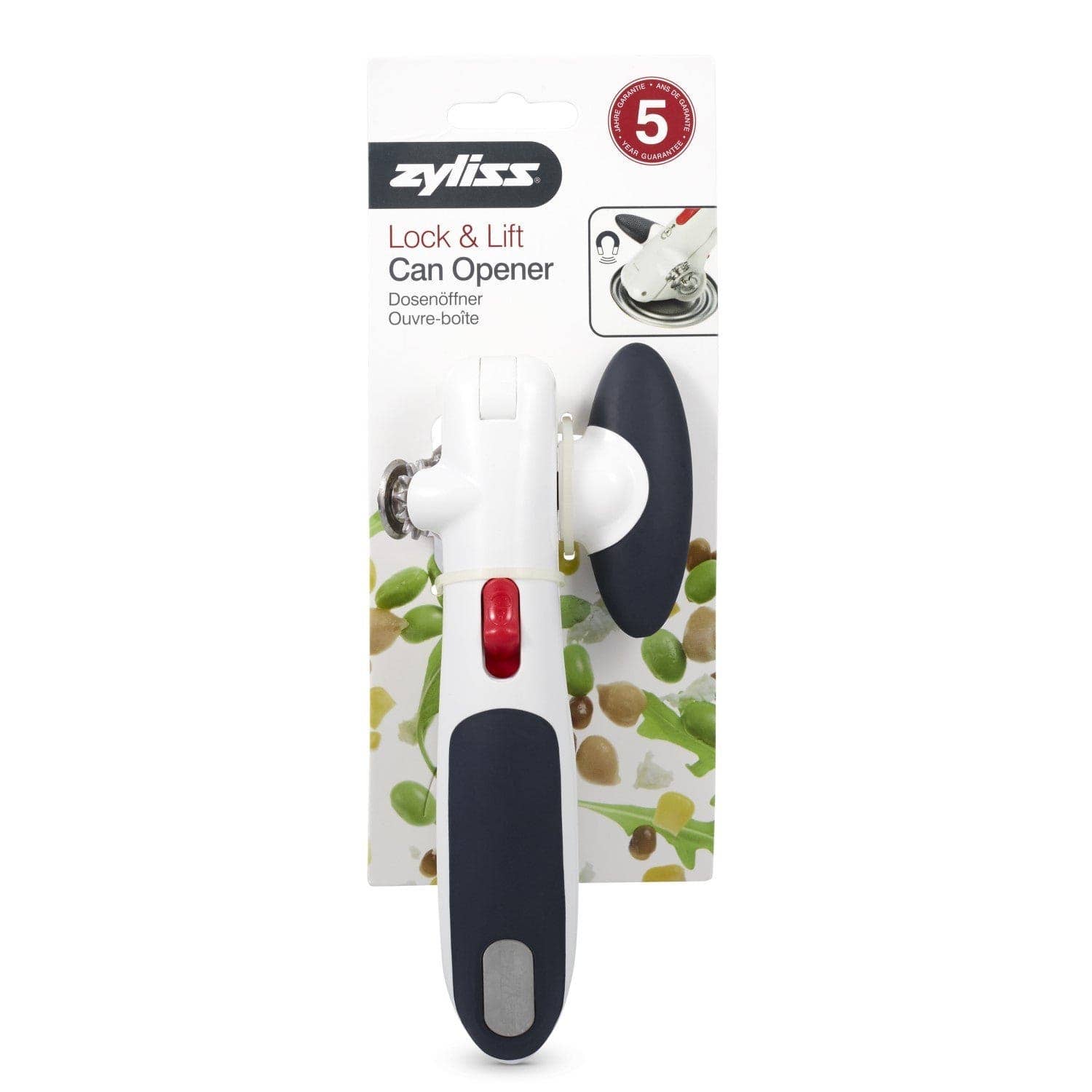 DKHB [Zyliss, Cole & Mason, Swissmar, AdHoc, Ken Hom] - Wholesale Can Opener - Zyliss Lock N' Lift Can Opener with Lid Lifter Magnet, White4
