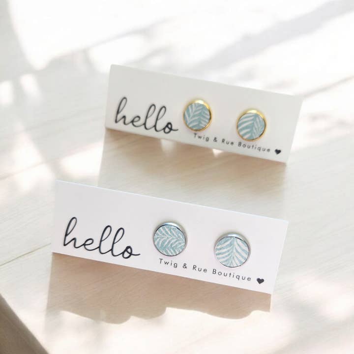 Twig & Rue boutique – Brincos de pino por atacado – Alças de botão em couro | Coleção de padrões6