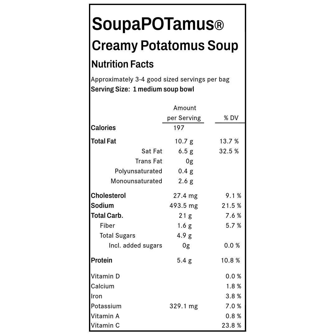 SoupaPOTamus LLC - Wholesale Soup - SoupaPOTamus Creamy Potatomus Shelf-Stable Dry Soup4