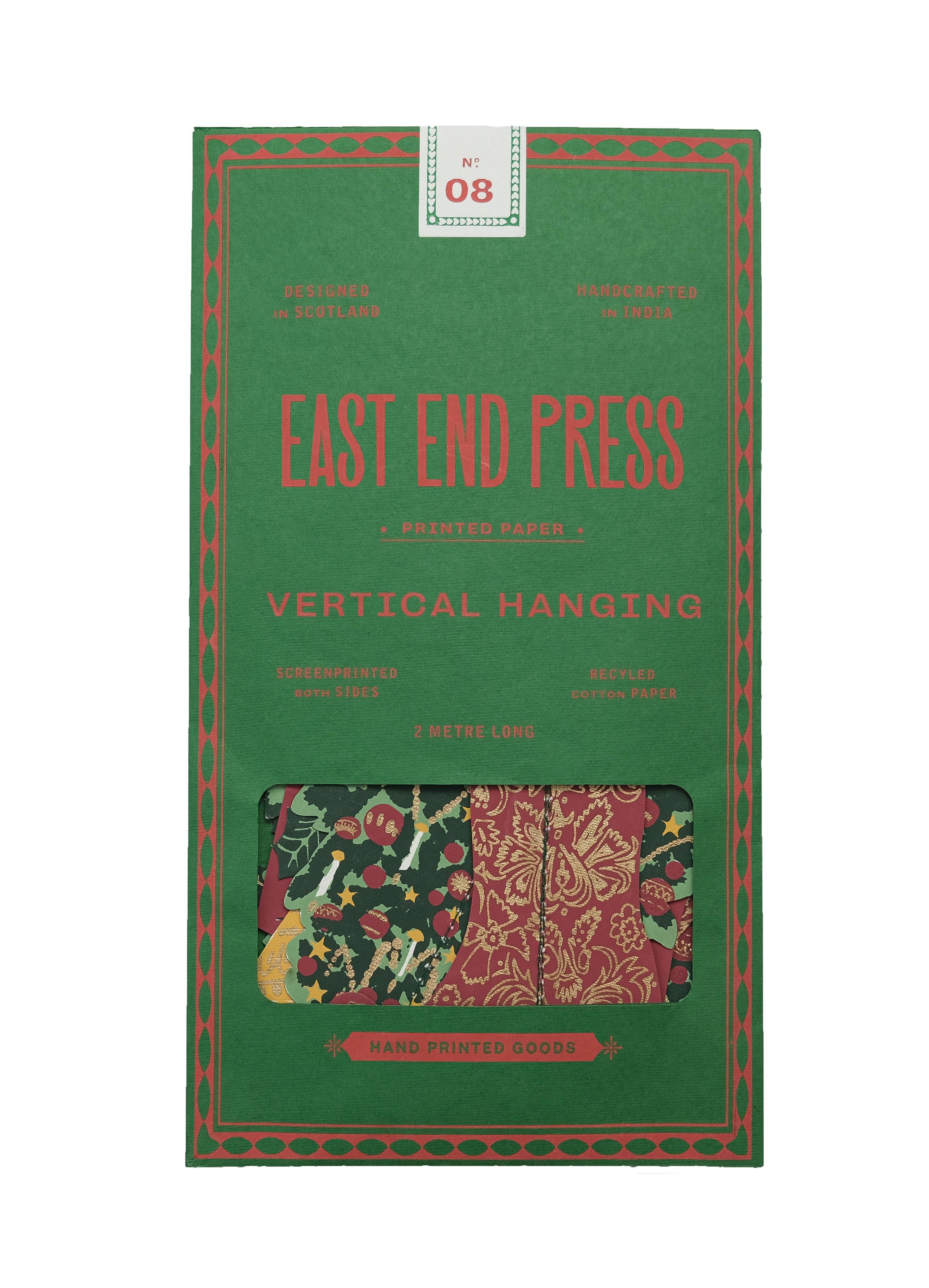 East End Press – Großhandel Wimpel/Girlande – UK/EU: Vertikaler Weihnachts-Wandbehang2