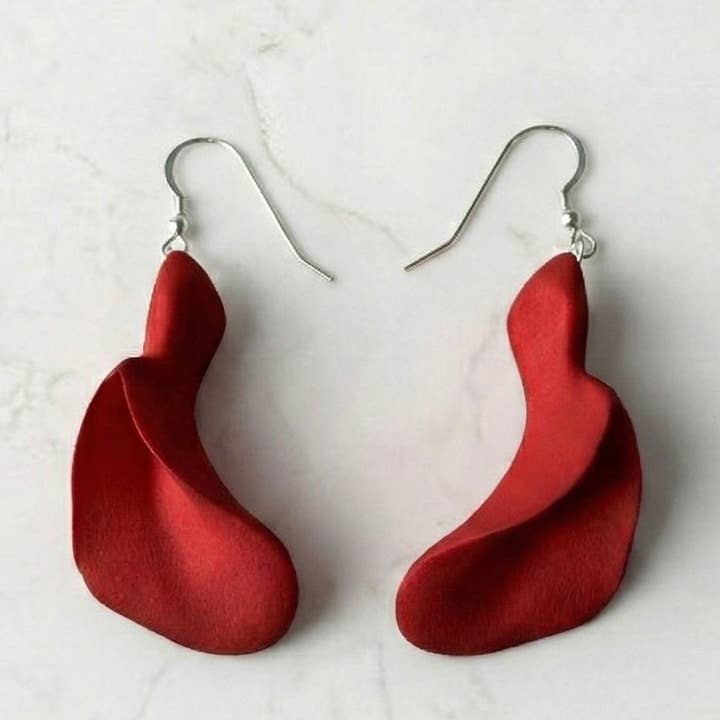 Janicka Ohrringe Zinnoberrot für den Großhandel von atelierJJX