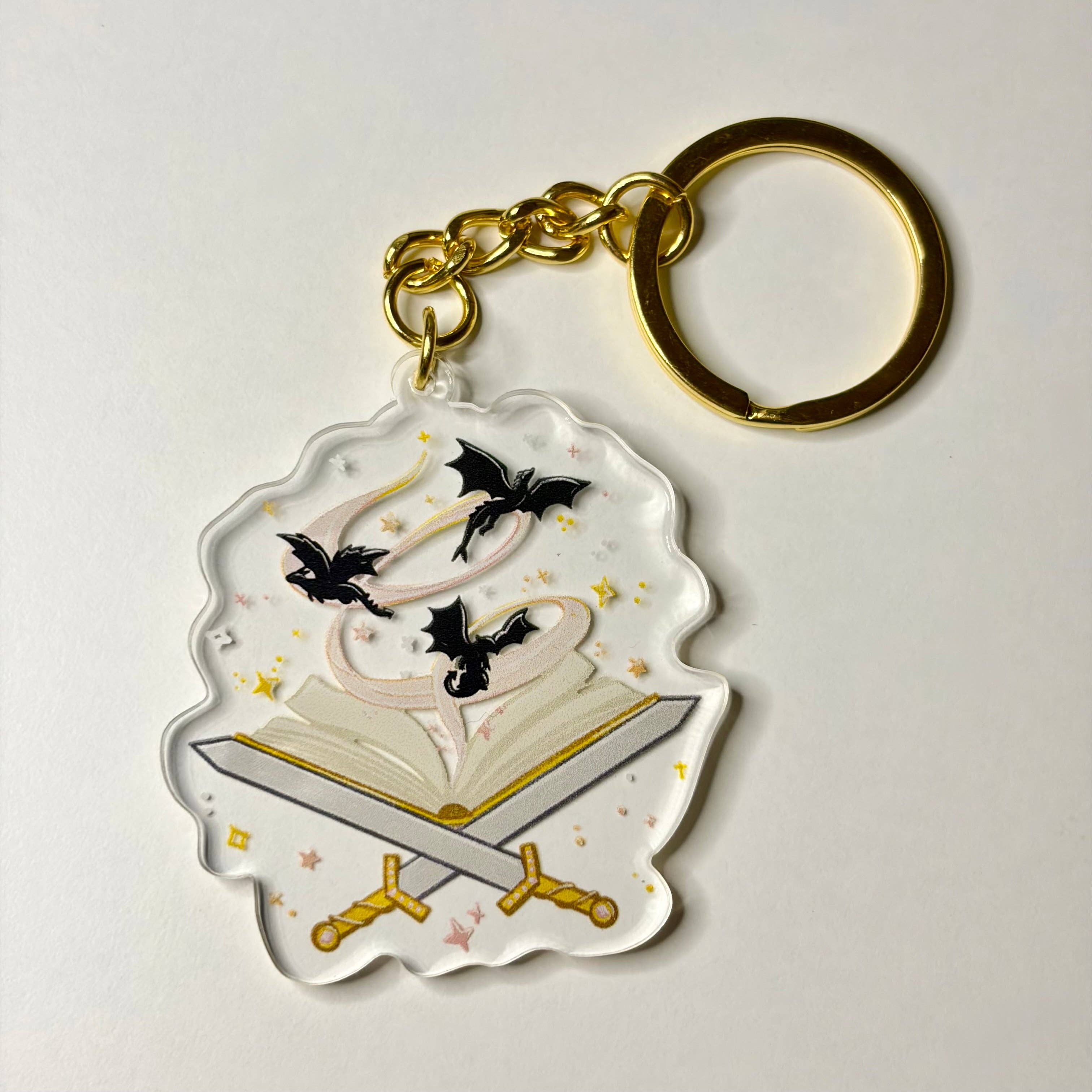 Designs with Jamie - Wholesale Keychain - Women's - Book Dragon Keychain1