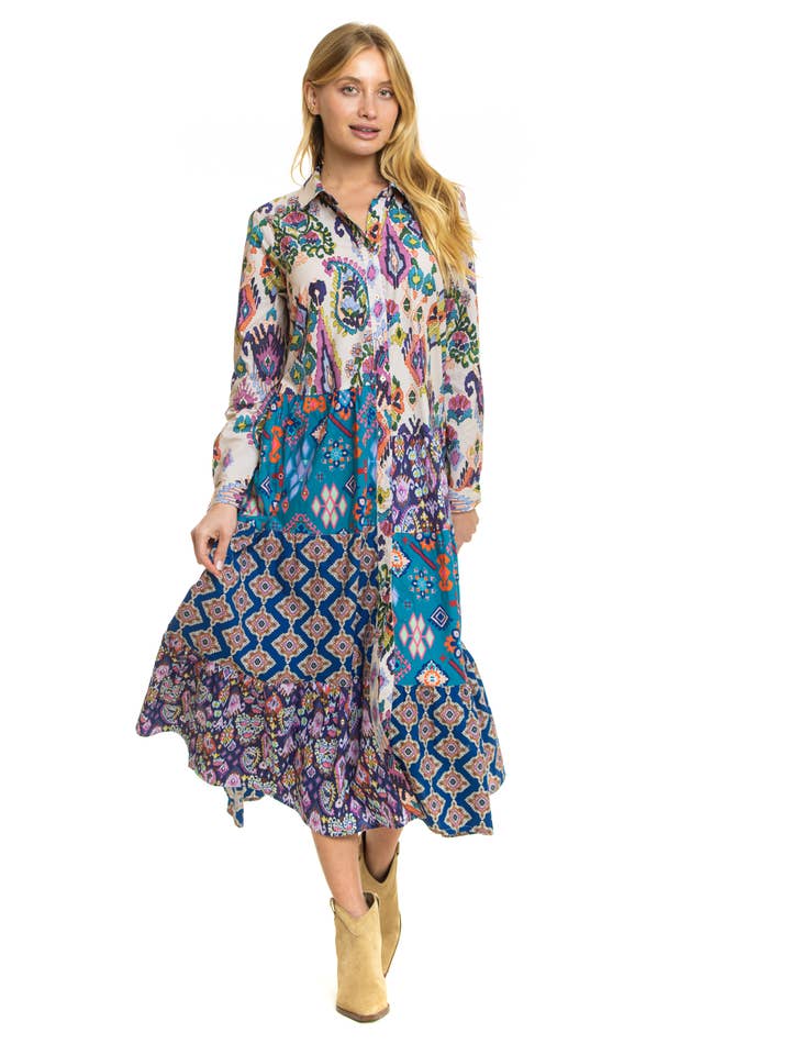 IKAT FANNIE JURK MET LAGEN voor wholesale door Tolani