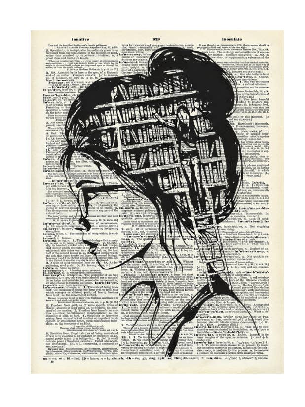 Vintage Dictionary Prints, No Frame Just A Girl Who Love Boo for wholesale by Crazilyhumbledesigns