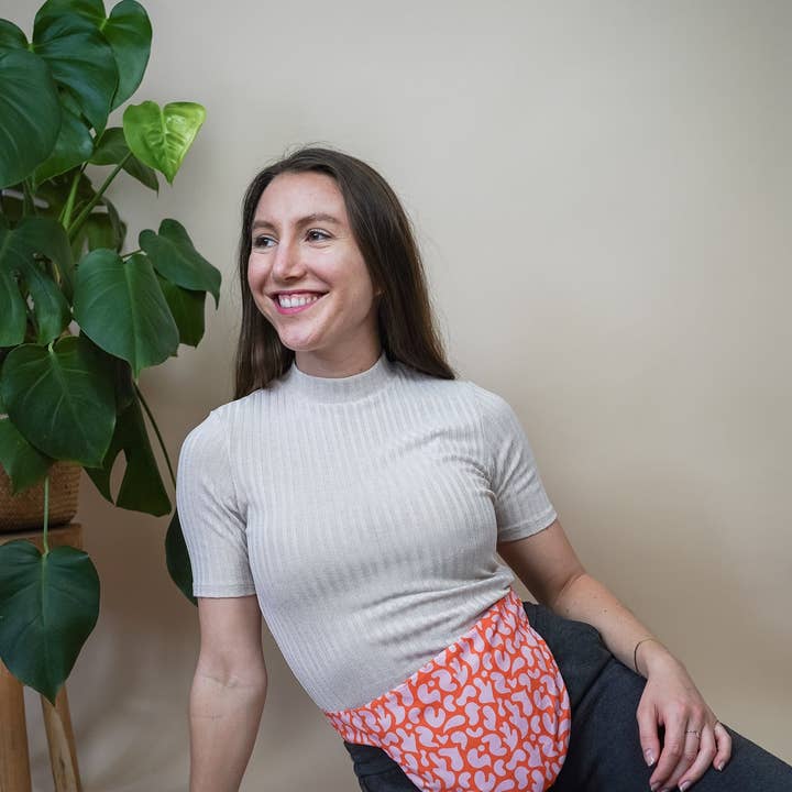 Cojín térmico de algodón relleno de espelta orgánica Naranja-Rosa para venta al por mayor de Tochter von Walter