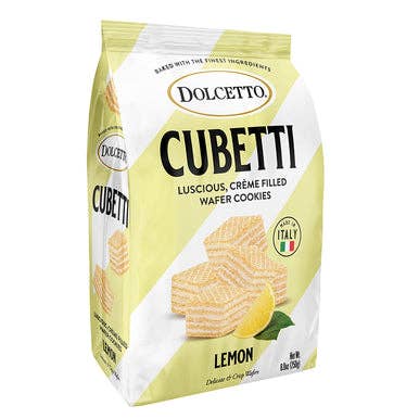 Wholesome Good - Wholesale Cookie - Dolcetto-Cubetti Wafer Cookie Bag Lemon 8.8oz